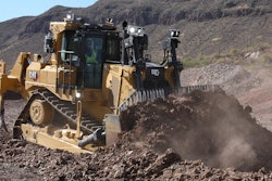 Cat D9 Dozer Pushing Dirt