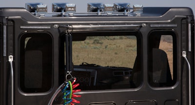 The optional three-piece rear window is 77% larger than that of the Western Star 4900.