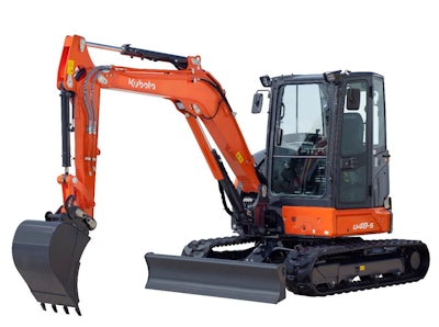 Kubota's U48-5 excavator is a brand new model for the 4-to-6 ton market.