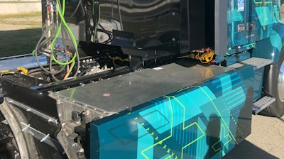 Brett Pope, Director of Electric Vehicles, Volvo Trucks North America will be one of the speakers at the event. Pictured is the battery package of the Volvo VNR Electric which will be discussed during his presentation.