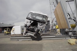 Pendulum testing of the new Western Star vocational truck.