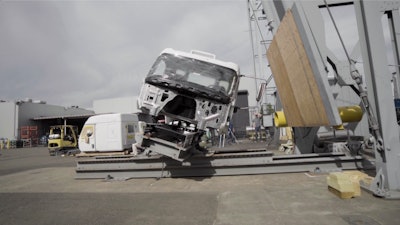 Pendulum testing of the new Western Star vocational truck.