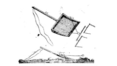 Etching of a mouldebart, the earliest known scraper.