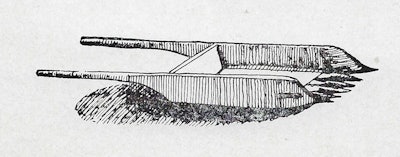 The Dudley Marvin scraper of 1831. Note the teeth on the cutting edge.