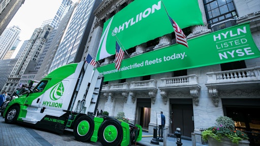 Hyliion's Hybrid Solution Parked In Front Of The Nyse