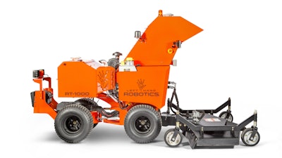 Adding the mower attachment to the RT-1000 signals the machine to dynamically change sensor information to ensure the correct obstacle detection is used for the application.