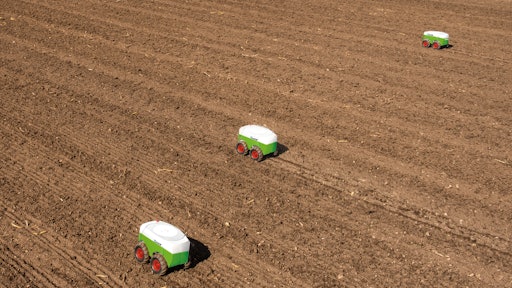 The Fendt XAVER robots operate in a swarm in agricultural fields to help collect data for farmers.
