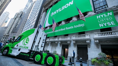 Hyliion's Hybrid Solution Parked In Front Of The Nyse