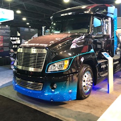Cummins exhibited a concept hydrogen fuel cell powered truck at its booth during the North American Commercial Vehicle show in 2019.