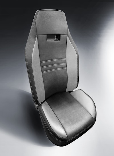 Mack’s Premium Comfort 2.0 seats feature resculpted and recontoured seatbacks to improve driver comfort.