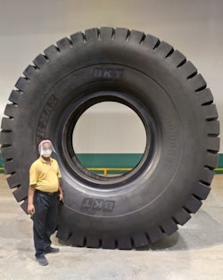 The new EARTHMAX SR 468 tire is BKT's largest to date.