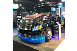 Cummins exhibited a concept hydrogen fuel cell powered truck at its booth during the North American Commercial Vehicle show in 2019.
