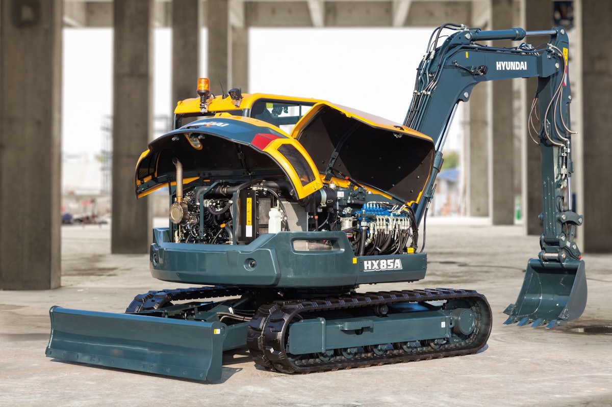 Hyundai Introduces New Compact HX85A Midi Excavator | OEM