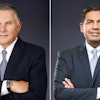 Meritor CEO and President Jay Craig (left); COO and Executive Vice President Chris Villavarayan (right)