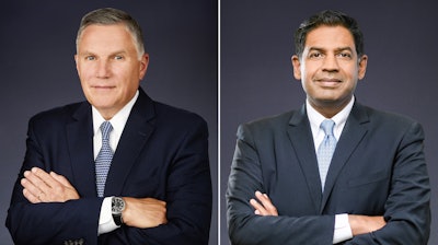 Meritor CEO and President Jay Craig (left); COO and Executive Vice President Chris Villavarayan (right)
