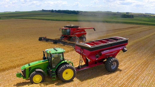 AutoCart by Raven in use with a CNH Industrial combine.