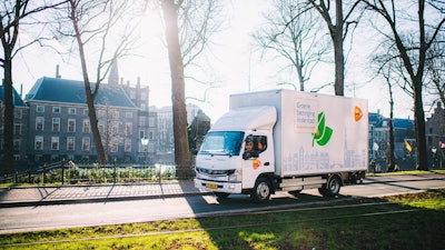 Electric trucks like the FUSO eCanter provide quiet, emissions-free operation that will help meet future carbon-neutrality goals.