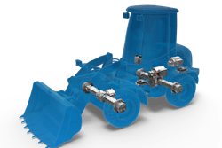 The eTRAC driveline system is designed to achieve the same output as conventional drivetrains.