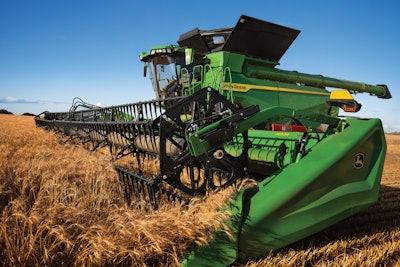 The John Deere X Series Combines are equipped with ActiveVision cameras which help farmers see inside the combine’s grain tank.