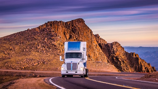 The Kenworth T680 is powered by a Toyota fuel cell powertrain.