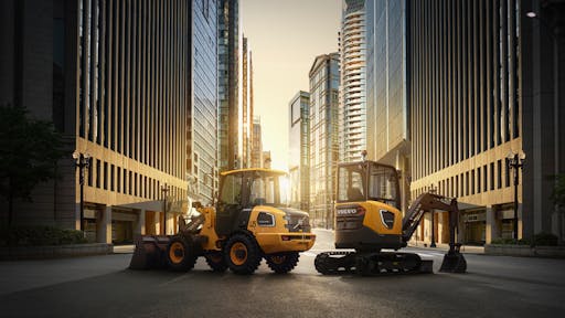 Volvo's first electric compact equipment, the ECR25 and L25.