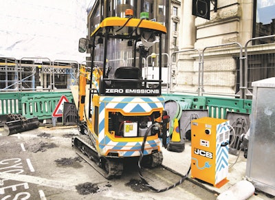 The new Universal Charger can charge the 19C-1E electric mini excavator in 2-1/2 hours.