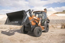 The CASE electric backhoe loader is designed to provide the same performance as a diesel-powered machine.