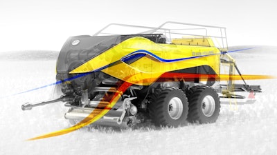 The New Holland BigBaler 1290 High Density is capable of producing bales of up to 22% higher density than conventional large square balers.