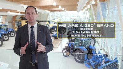 Leaders from New Holland Agriculture explained the various ways the company plans to offer an expanded line of products to customers.