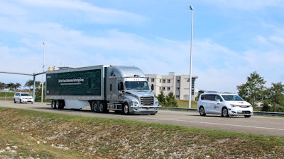 Daimler Trucks and Torc Robotics have been testing autonomous trucks on public roads in Virginia.