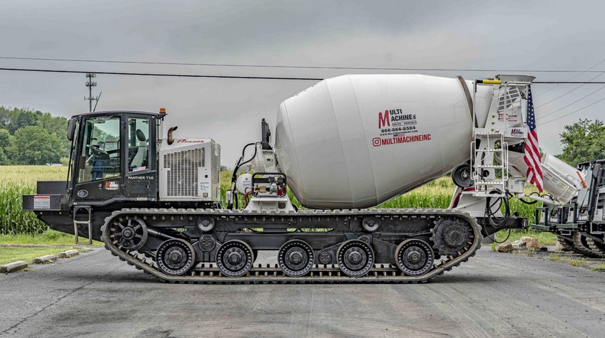 Prinoth And Mcneilus Collaborate On Design Of Tracked Concrete Mixer Oem Off Highway