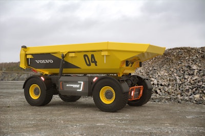 Volvo is currently testing several autonomous concept vehicles on quarry and mine sites.