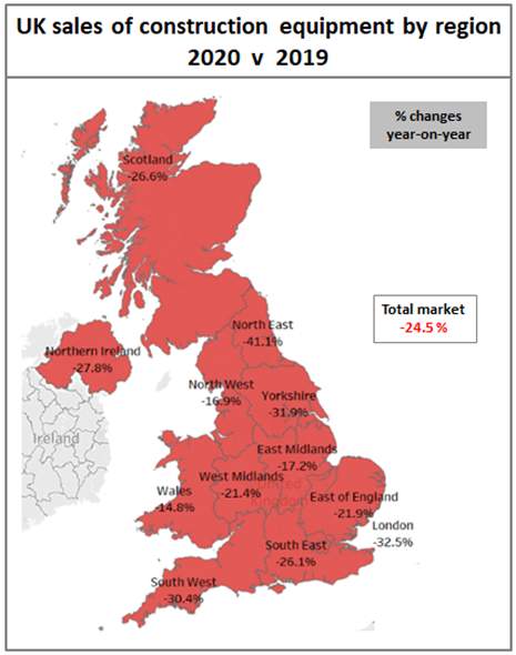 Uk Construction Equipment Sales Increased 1 In Q4 2020 Oem Off Highway 696 Construction 2022 Map