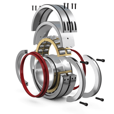 The SKF Cooper sealed split spherical roller bearing has received a design award for its ease of replacement and longer life capabilities.