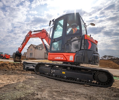 The U55-5 Compact Excavator with Reduced Tail Swing