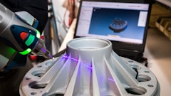 A 3D scan and coordinate measuring machine (CMM) inspection of a representative legacy wheel was completed. The result of this data collection was a surface model of the component.