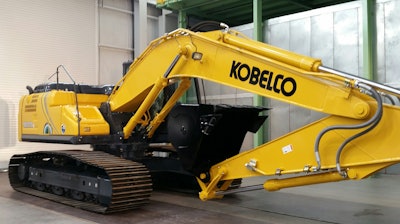 Shown is the first unit to roll off the production floor at the Spartanburg excavator manufacturing facility in 2016.