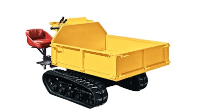 By adding a cargo box to the undercarriage of a combine harvester, Yanmar created the YFW500D, the world's first Tracked carrier. The YFW500D was powered by a Yanmar diesel engine and could transport materials on soft ground where trucks and dump trucks could not enter.