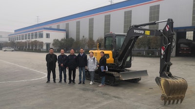 Xinyuan is using Volvo CE's 5.5-ton electric excavator to help evaluate noise and emissions reduction capabilities.