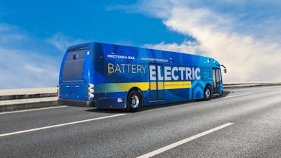 Proterra's ZX5 battery-electric transit bus.