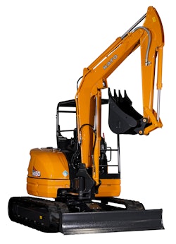 Kato's new mini-excavator line features models with a 7-ft. 2-in. dig depth.