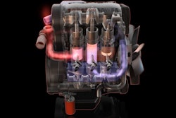 An illustration of Achates Power's opposed-piston engine design.