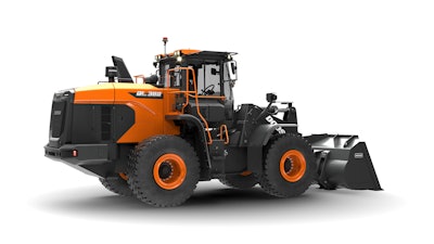 Doosan's new -7 Series wheel loader is equipped with a redesigned cab.