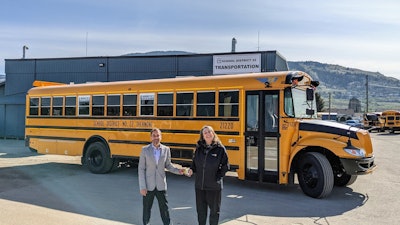 IC Bus has delivered the first of 18 electric school buses ordered by the British Columbia School Districts.