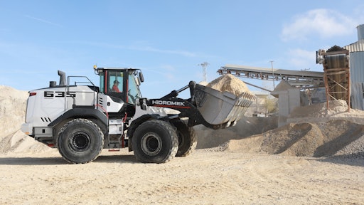 HIDROMEK's new HMK 635 WL wheel loader features a bucket capacity of 3.5 cubic meters.