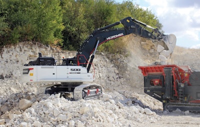 Use of more durable materials for the undercarriage and excavator boom and arm helped to ensure durability of the new HMK 500 LCHD Crawler Excavator.