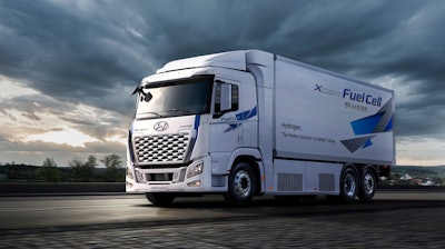 Hyundai has updated the design of its hydrogen truck.