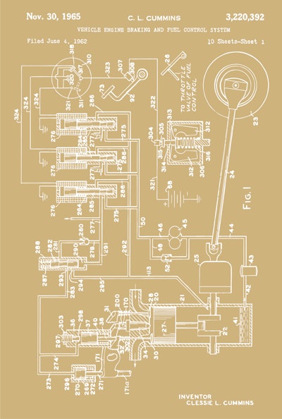 In 1961, Jacobs introduced the first engine brake for commercial vehicles which was invented by Clessie Cummins, who is the founding father of what is now Cummins Inc.