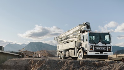 Mack mDRIVE HD automated manual transmissions are now available in Mack TerraPro cabover concrete pumpers powered by the Mack MP8 engine.