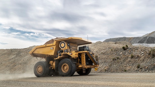 Caterpillar will exhibit a Cat 794 AC electric drive truck factory-installed with Cat MineStar Command for hauling.